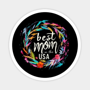 Best Mom in the USA, mothers day gift ideas, USA, watercolor Magnet